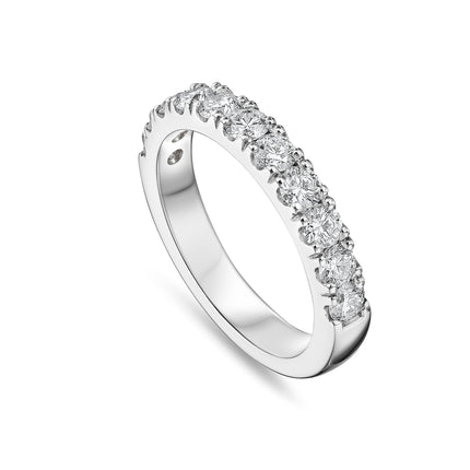 Large Claw Set Diamond Band in Platinum