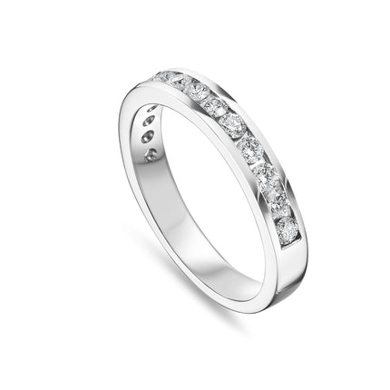 0.75ct Channel Set Diamond Band in Platinum