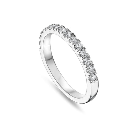 Small Claw Set Diamond Band in Platinum