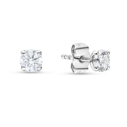 0.80ct Diamond Stud Earrings in White Gold